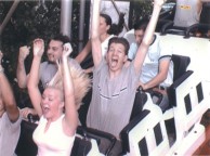 [Chad and I on The Magnum @ Cedar Point, 8/4/2002]